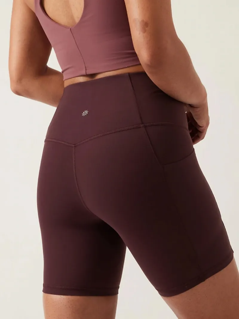 Burgundy Pocketed Athletic Shorts For Functional Casual Style