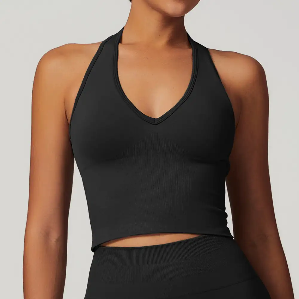 LuxeFeel Seamless Halter Sports Bra