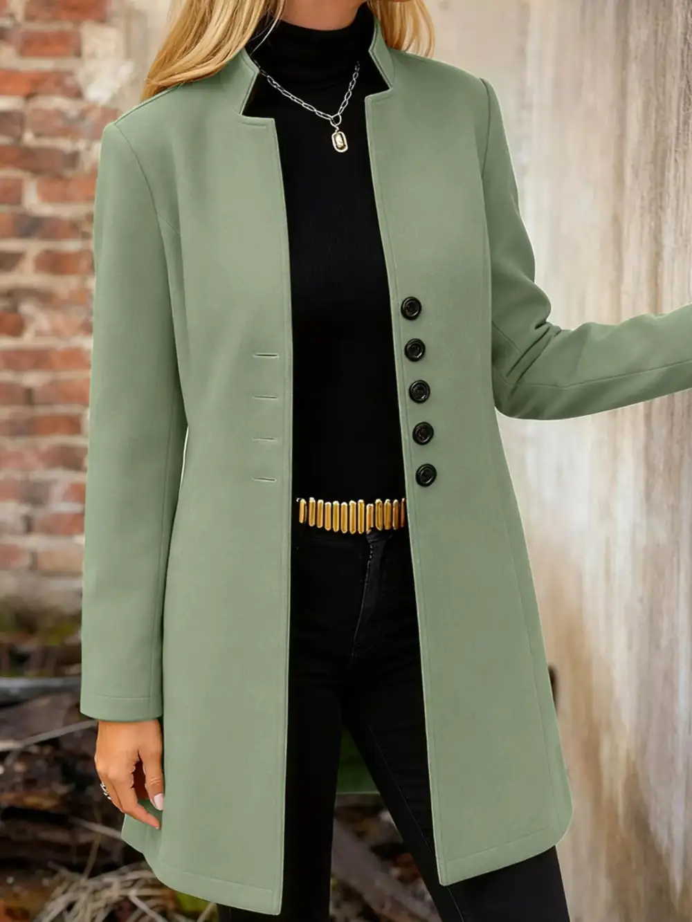 Button-down Longline Outerwear