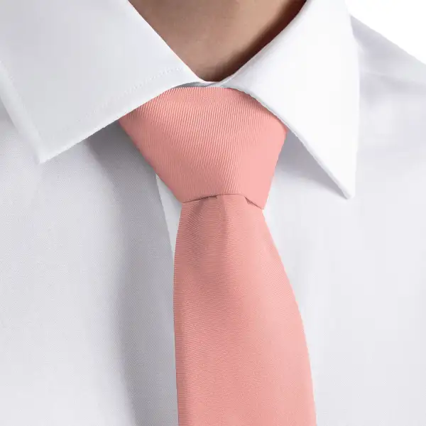 Artful Solid Accent Necktie