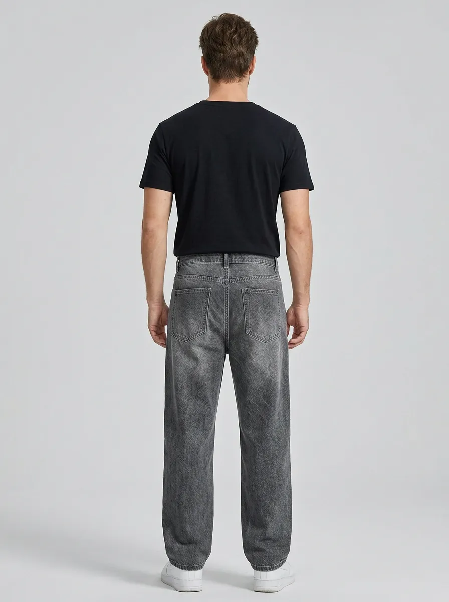 Unisex Streetwear Star Geometric Jeans