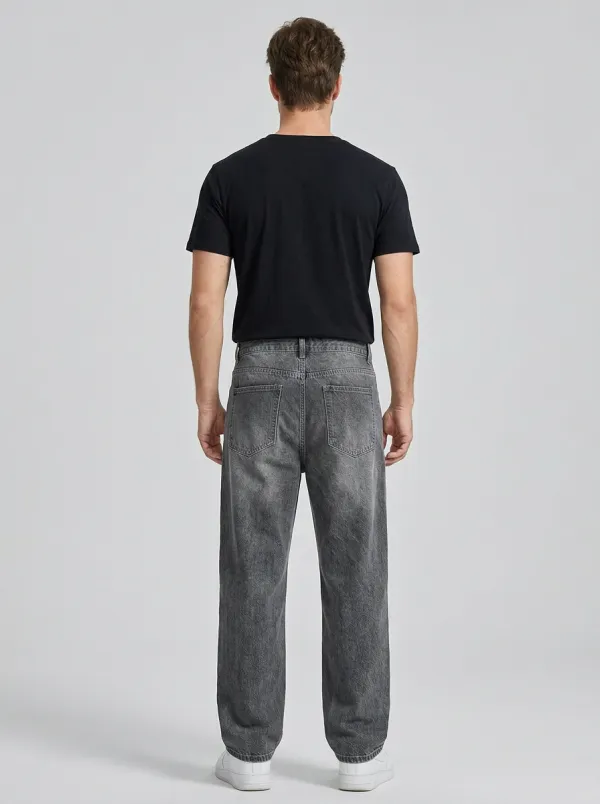 Unisex Streetwear Star Geometric Jeans