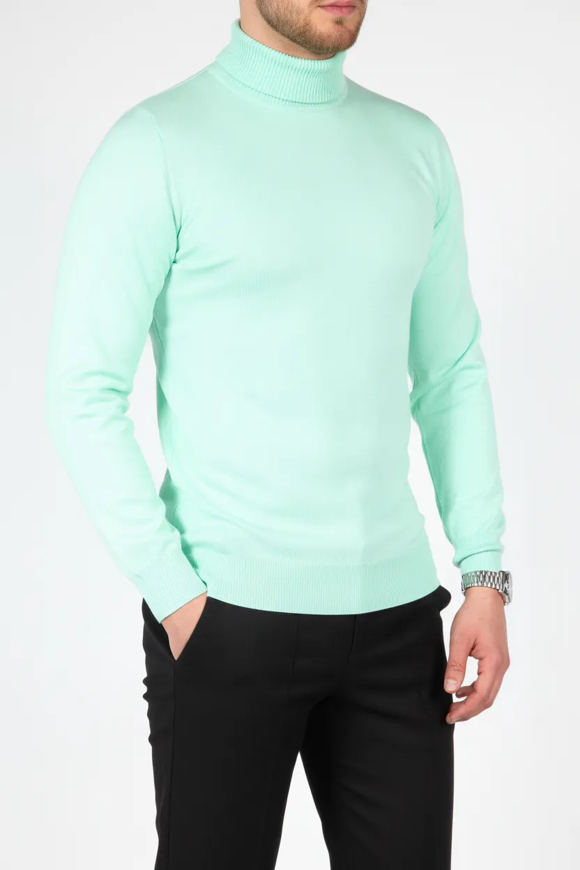 Viscose Refined Turtleneck Sweater