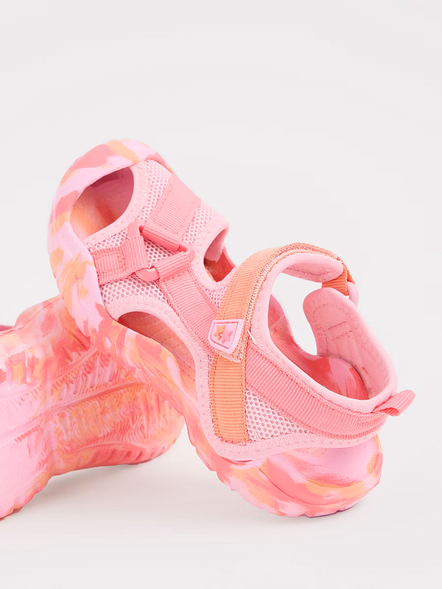 Pink Marble Closed Toe Trekker Sandals detail 1