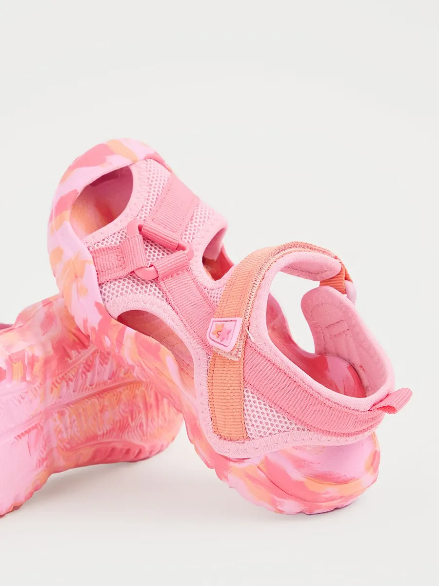 Pink Marble Closed Toe Trekker Sandals