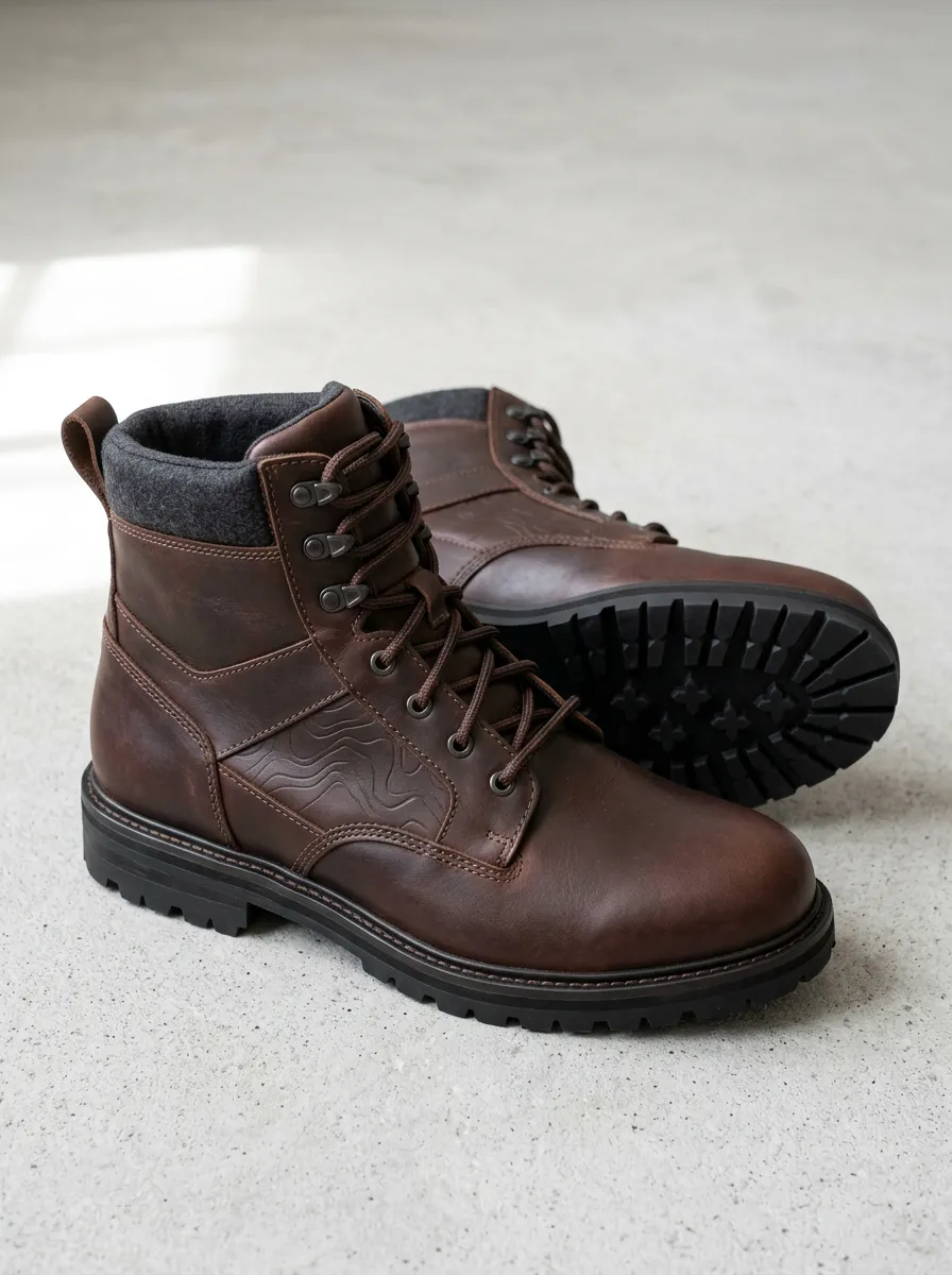Topographic Hiking Work Boots Summit