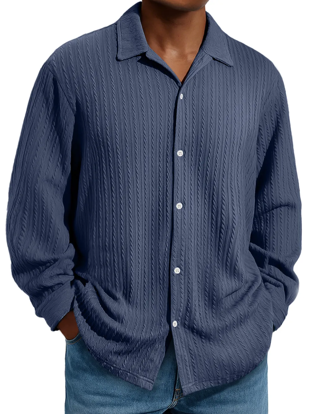 Jacquard Long Sleeve Shirt