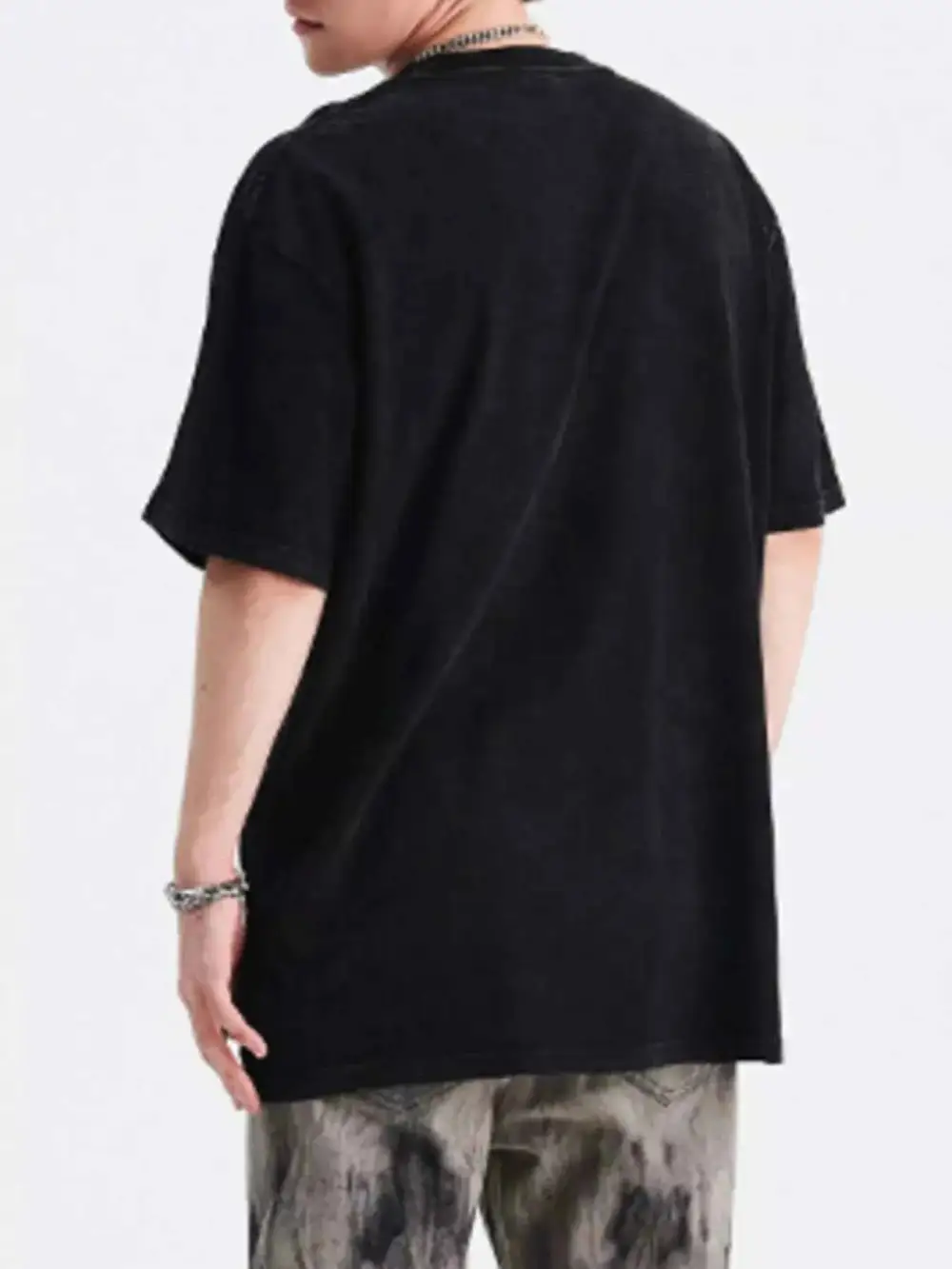 Modern Graphic Round Neck Short Sleeve T-Shirt