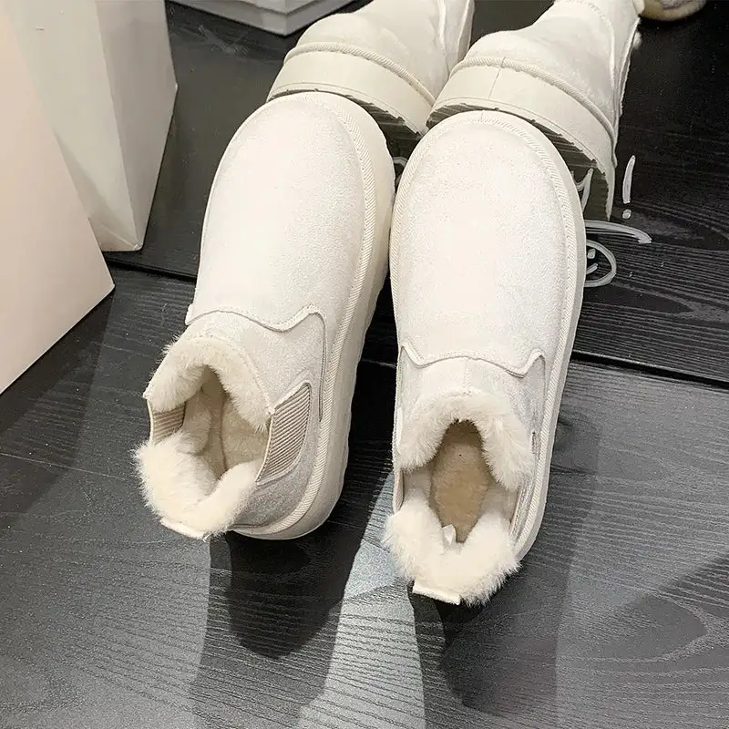 Plush-Lined Warm-Lined Ankle Boots