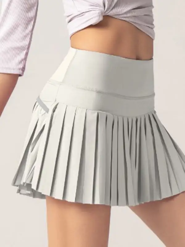 Casual Pleated Knit Skirt