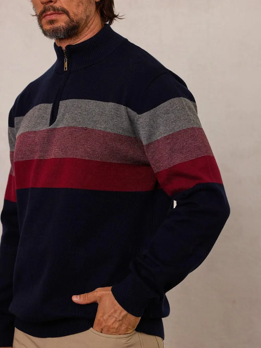 Classic Long Sleeve Everyday Quarter Zip Sweater
