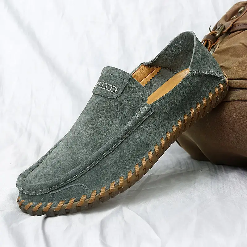 Refined Leather Slip-On Shoes