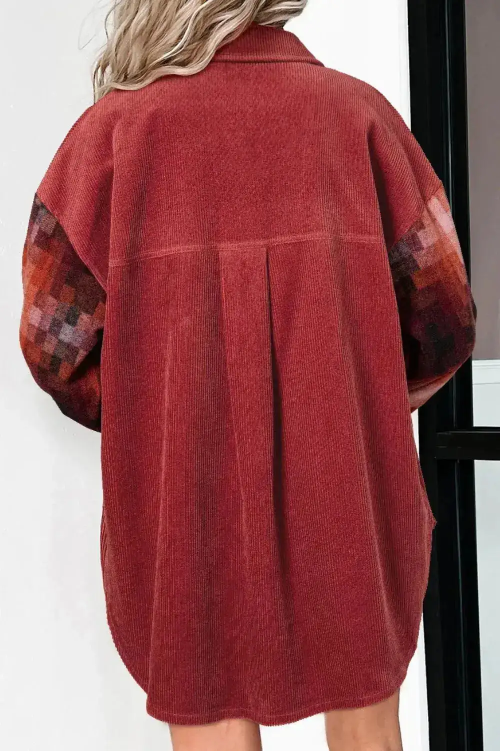 Relaxed Button Front Pocketed Casual Jacket