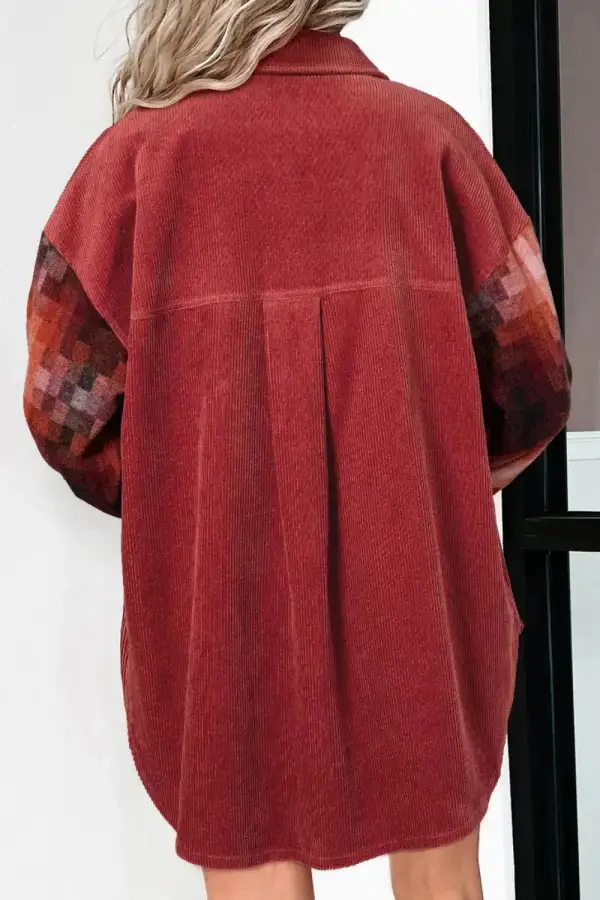 Relaxed Button Front Pocketed Casual Jacket