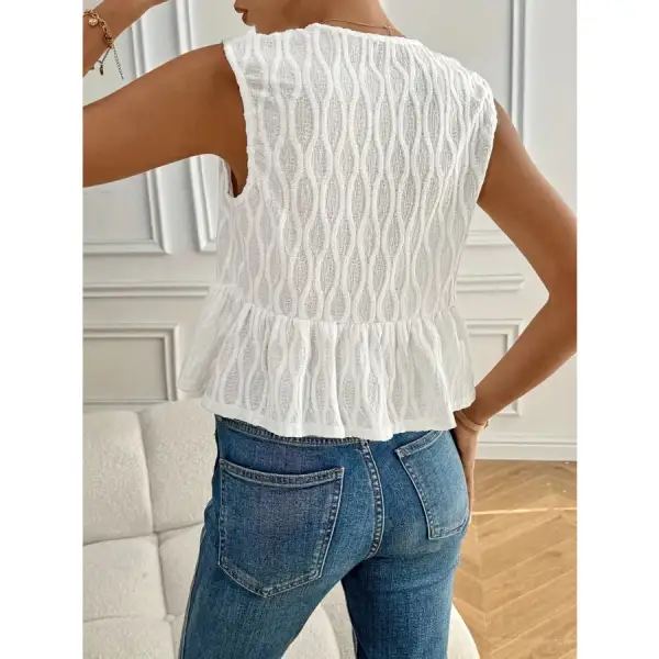 Tied Front Round Neck Tank