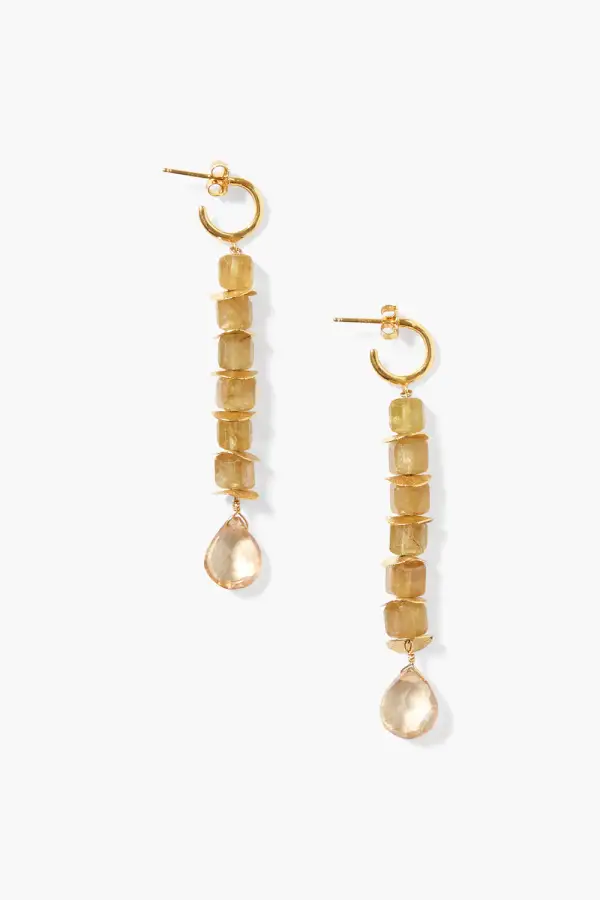 Textured Crystal Accent Statement Earrings