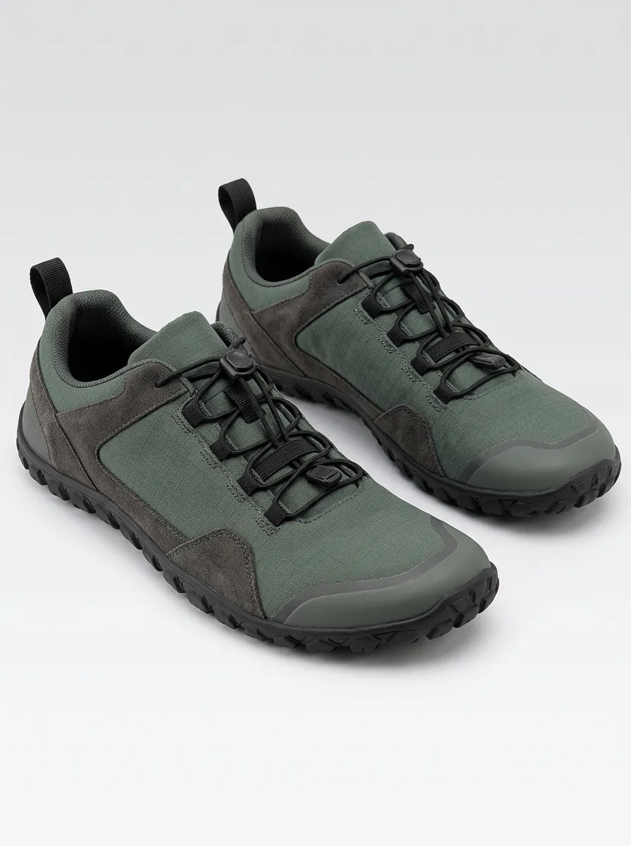 Unisex Suede-Look Hiking-Inspired Barefoot-Inspired Walking Trainers