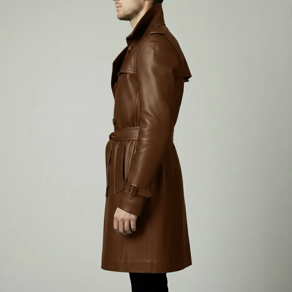 Cowhide Belted Coat