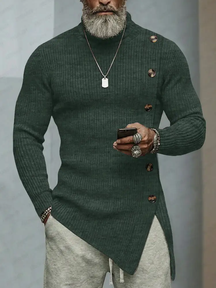 Shawl Collar Asymmetric Sweater
