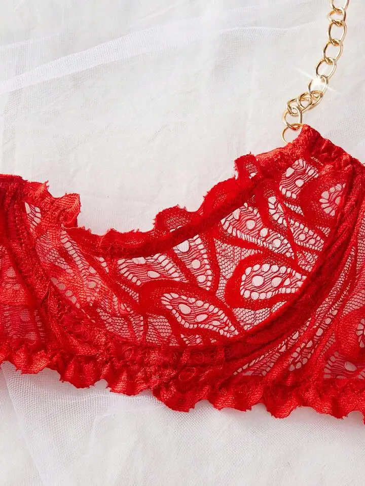 Refined Lace Sheer Bra And Panty Set