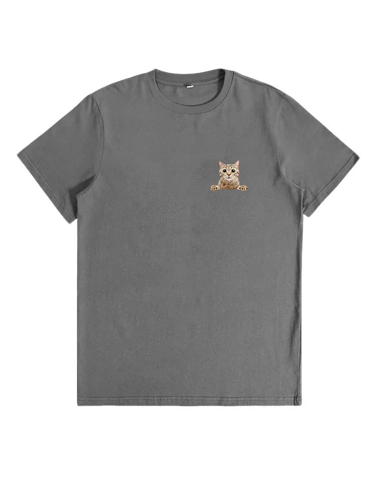 Cat Kitten Small Logo T-Shirt