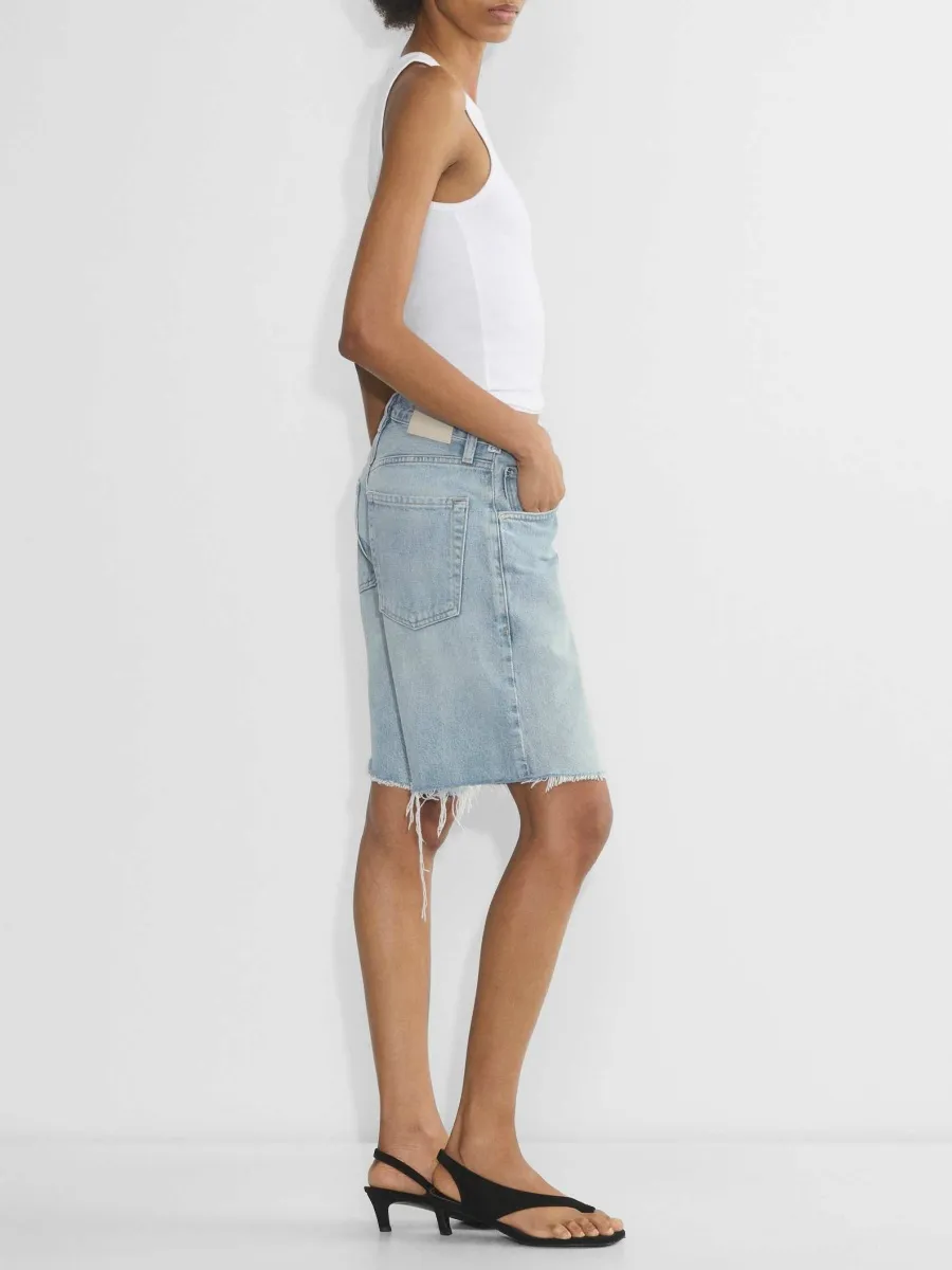 Raw Hem Denim Shorts