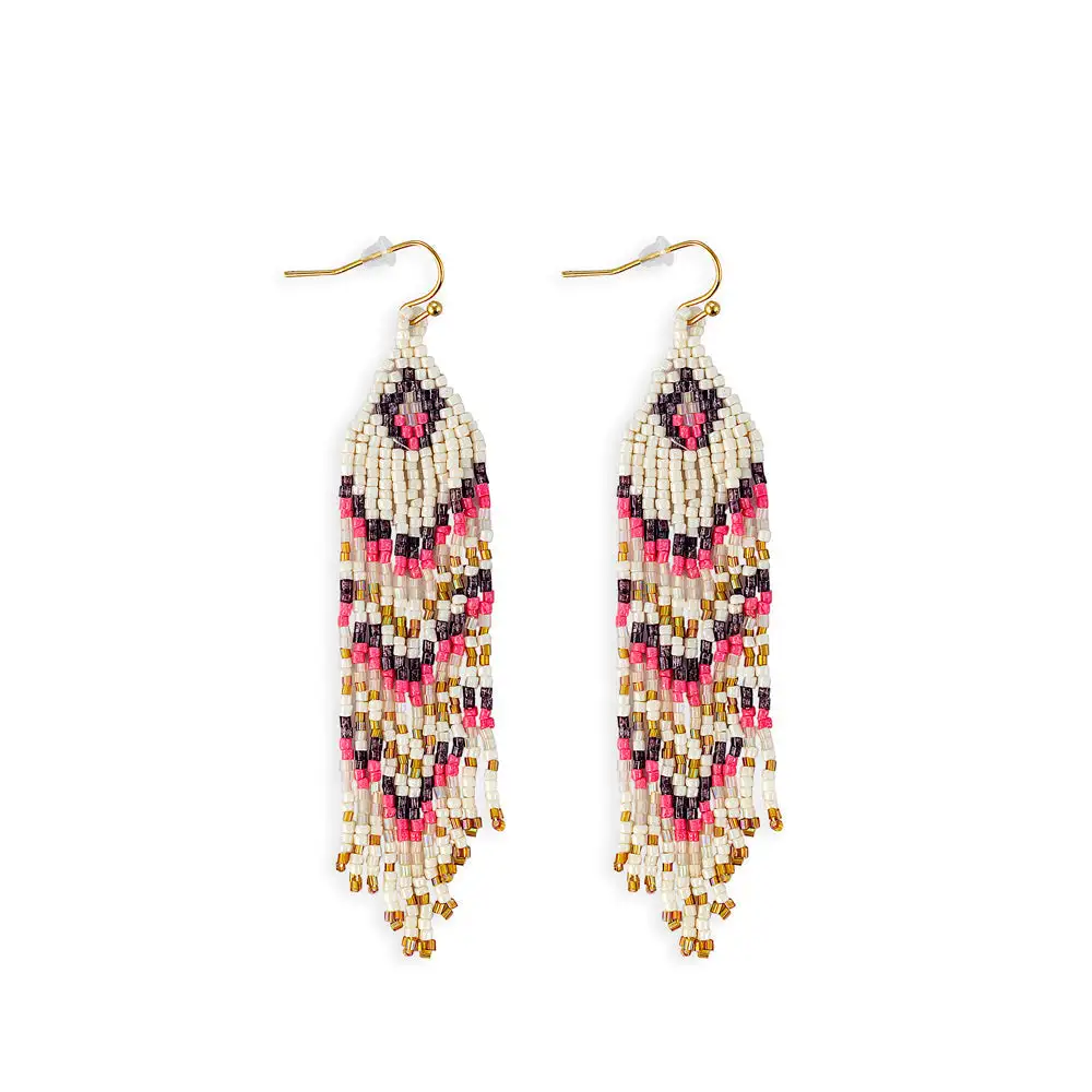 Sculpted Radiant Artful Beaded Earrings