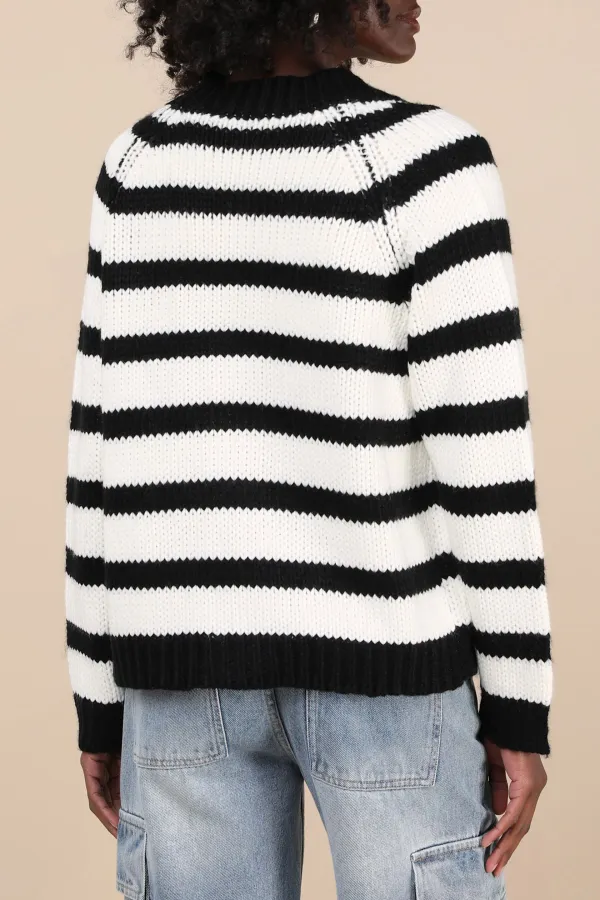 Bold Striped Knit Cardigan