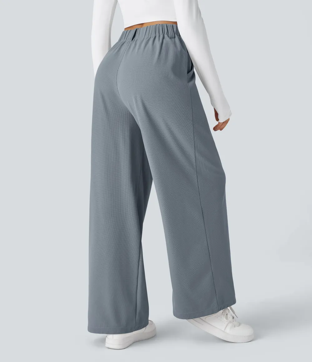 2026🔥  High Waisted Pocket Straight Leg Work Pants