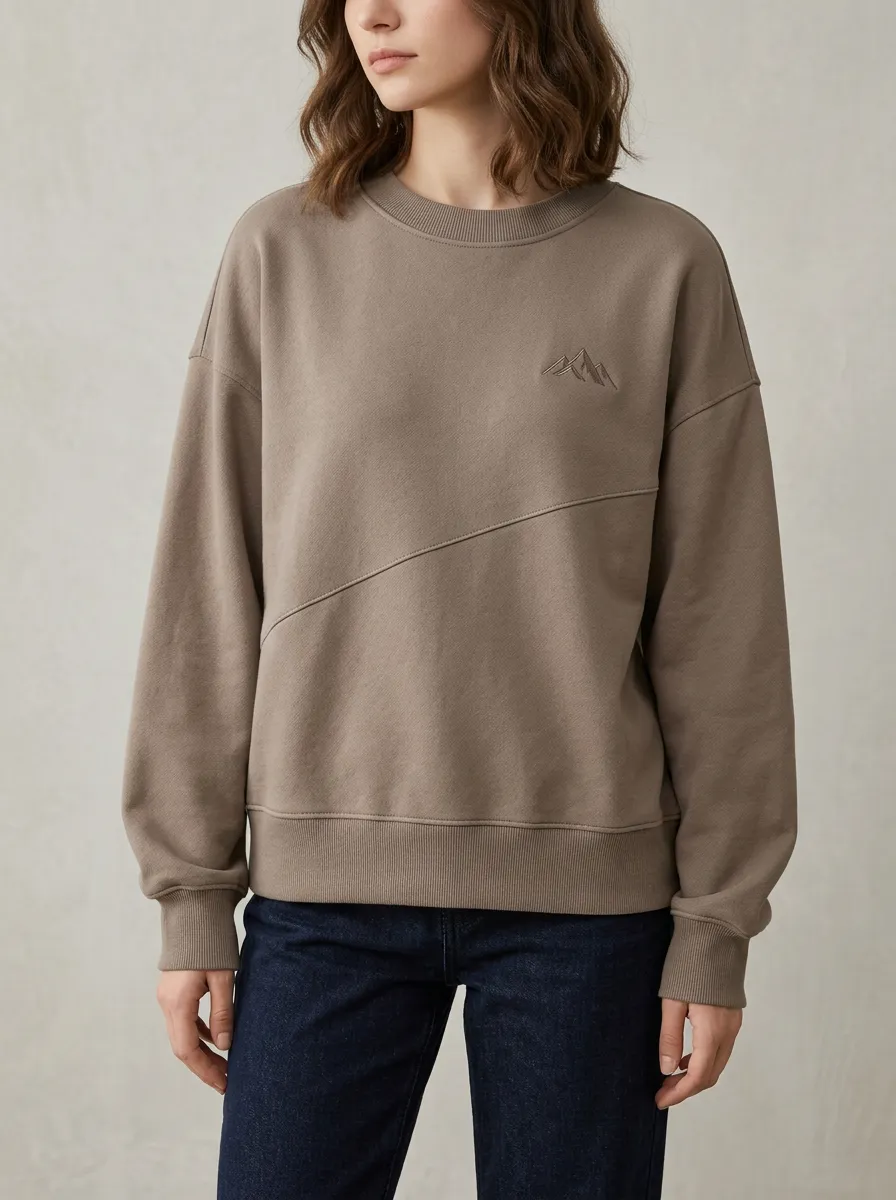 Women's Embroidered Minimalist Sweatshirt