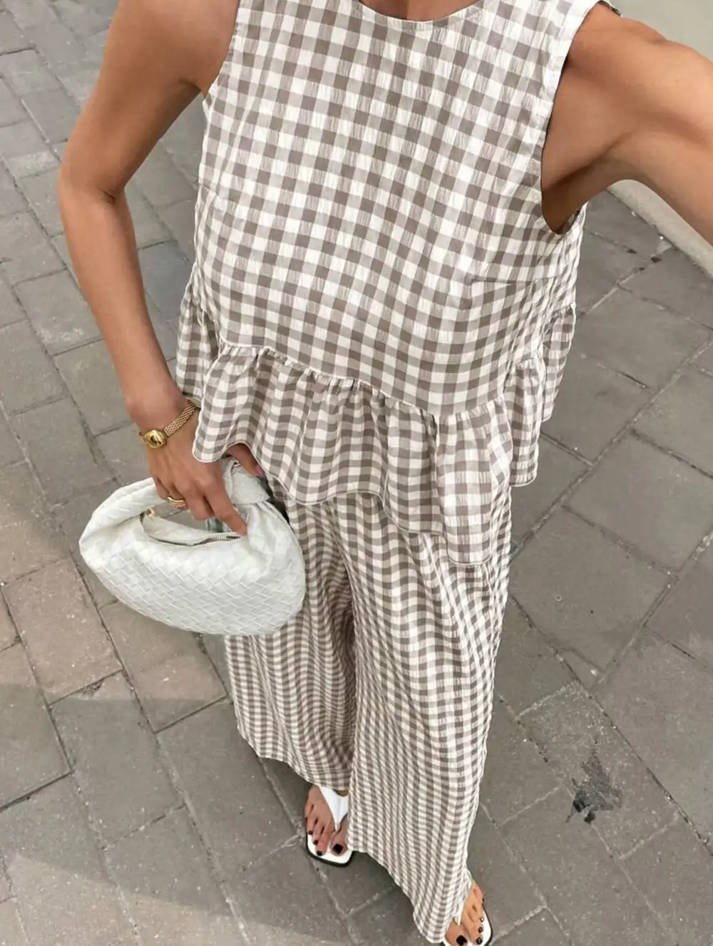 Sleeveless Top Pants Two Piece Set