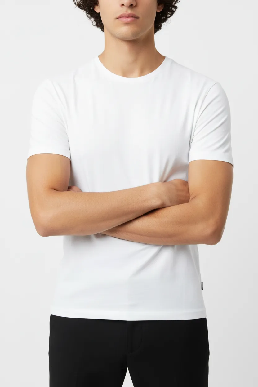 Classic Round Neck Cotton Essential T-Shirt