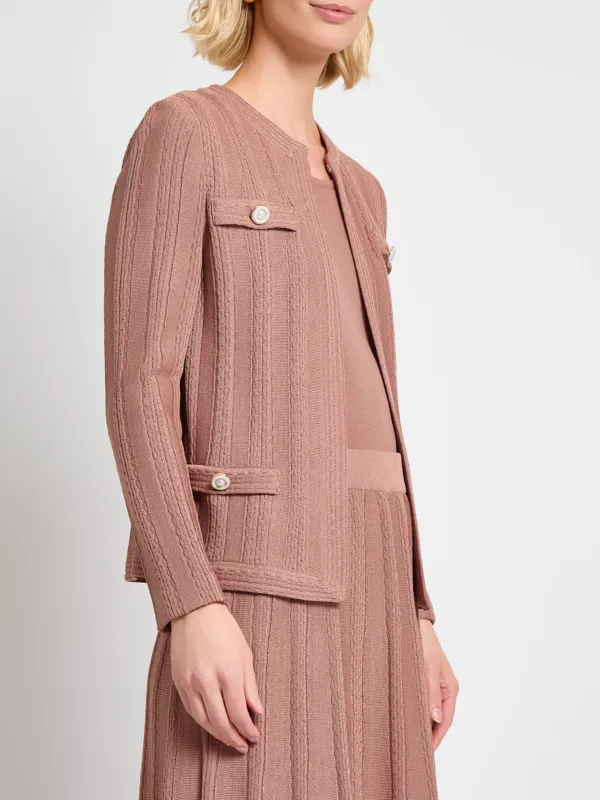 Round Neck Long Sleeved Knitted Knitwear