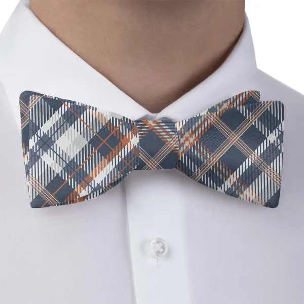 Baskerville Plaid Motif Bow Tie
