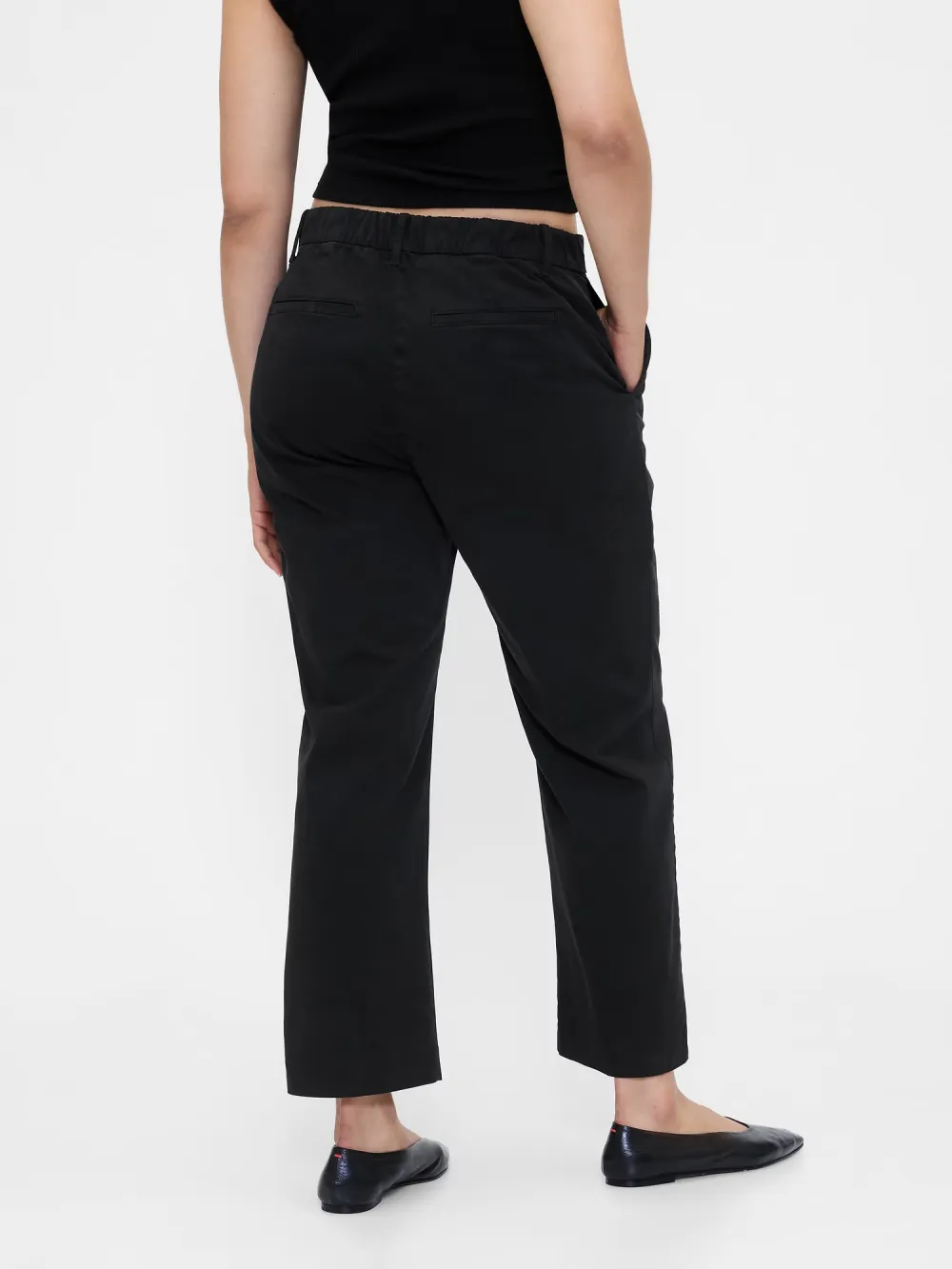 Mid-Waist Stretch Pants