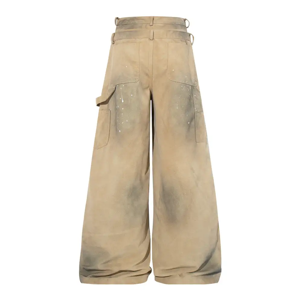 Everyday Wide Leg Distressed Denim Jeans
