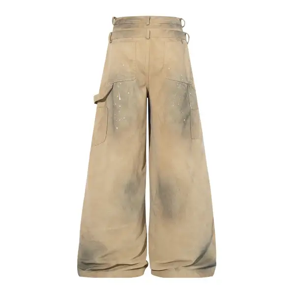 Everyday Wide Leg Distressed Denim Jeans