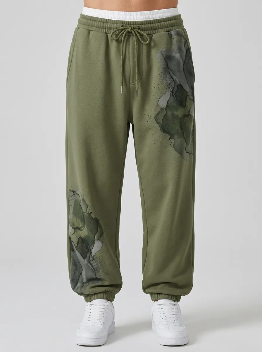 Unisex Watercolor Splatter Jogger Pants