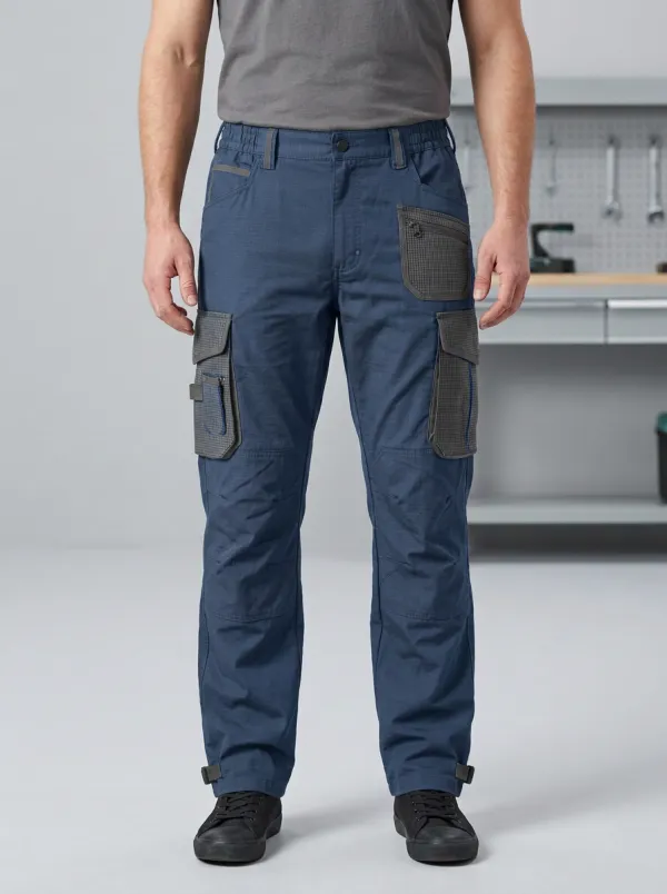 Unisex Multi-Pocket Tactical Work Pants With Reinforced Cargo Pockets