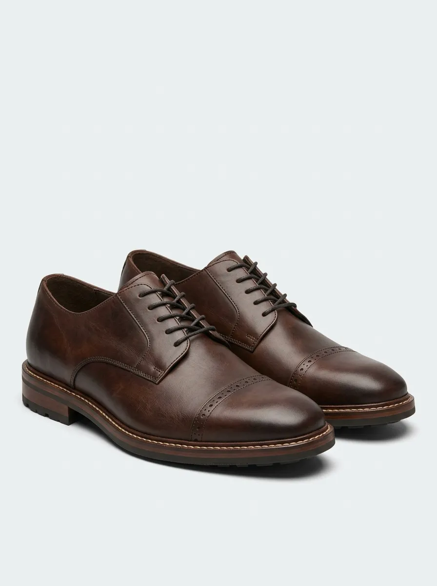 Men's Cap-Toe Oxford Dress Shoes