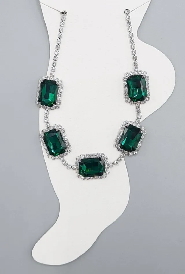 Clean Crystal Accent Anklet