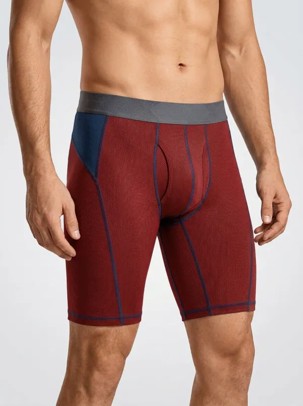 Men's Charcoal Grey Paneled Boxer Briefs