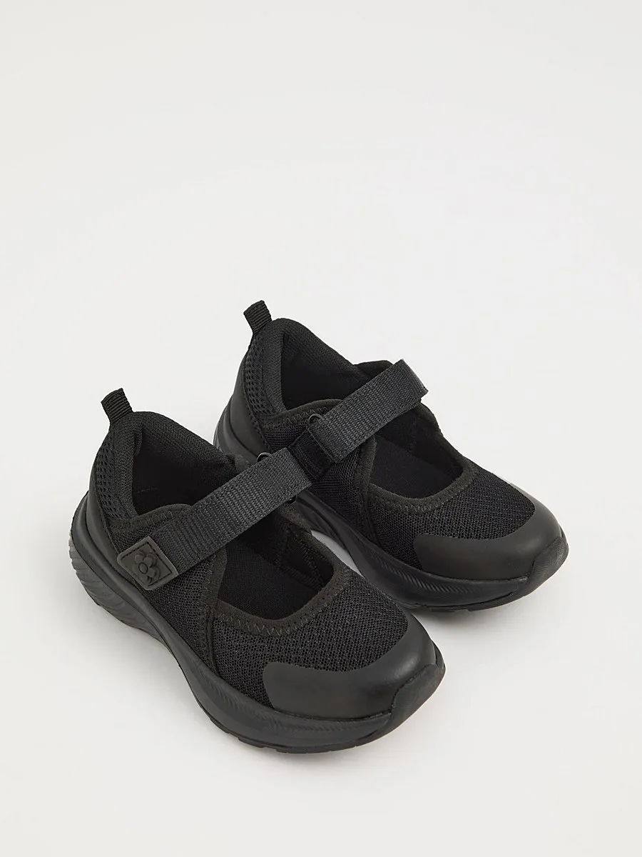 Black Mesh Mary Jane Trainers
