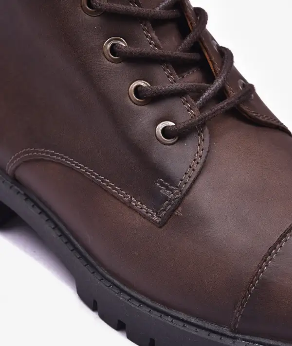 Men's Country Inspired Lace Up Leather Riding Boots