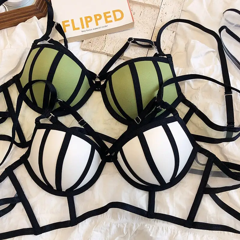 Plunge Semi-Corset Lingerie Set