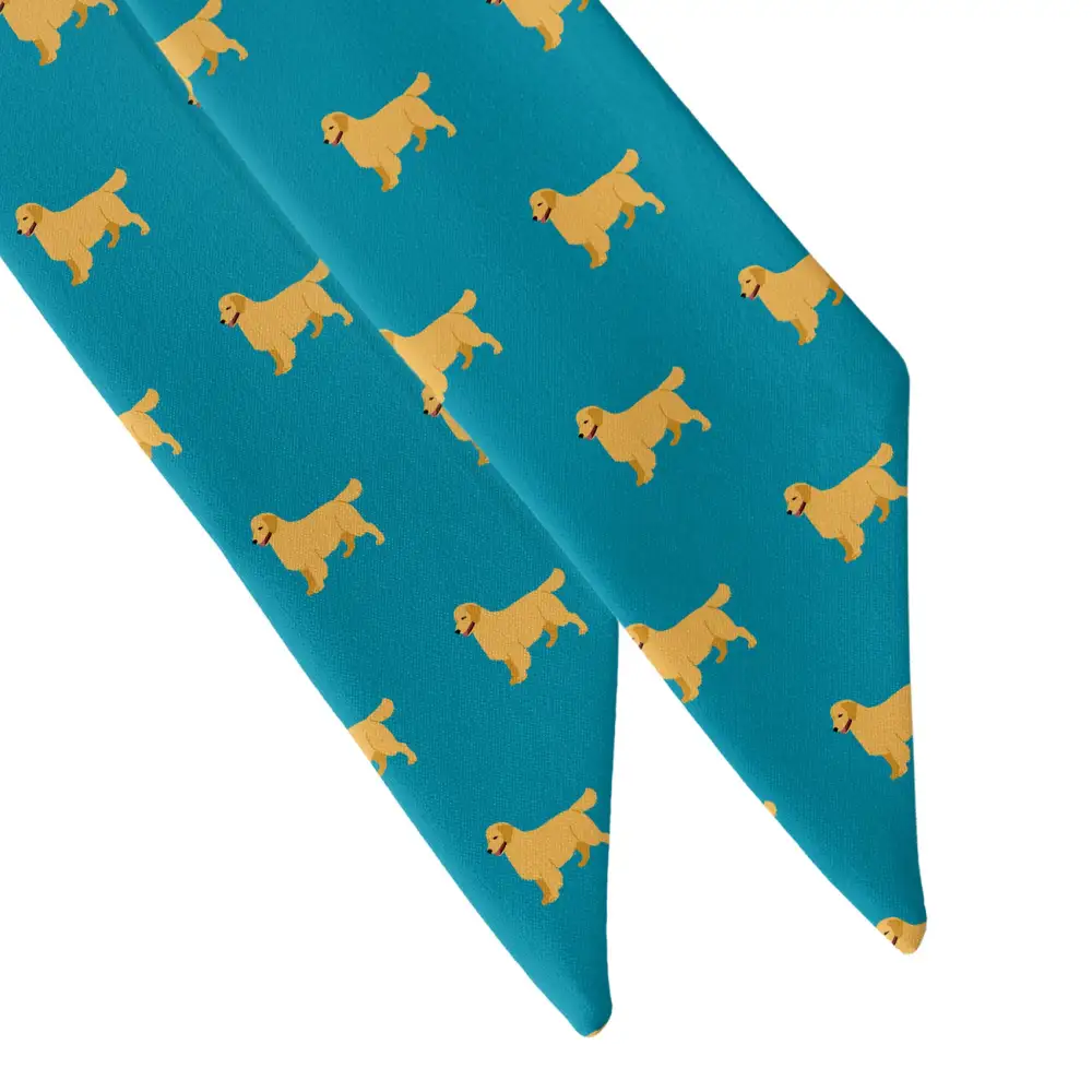 Golden Retriever Motif Hair Scarf