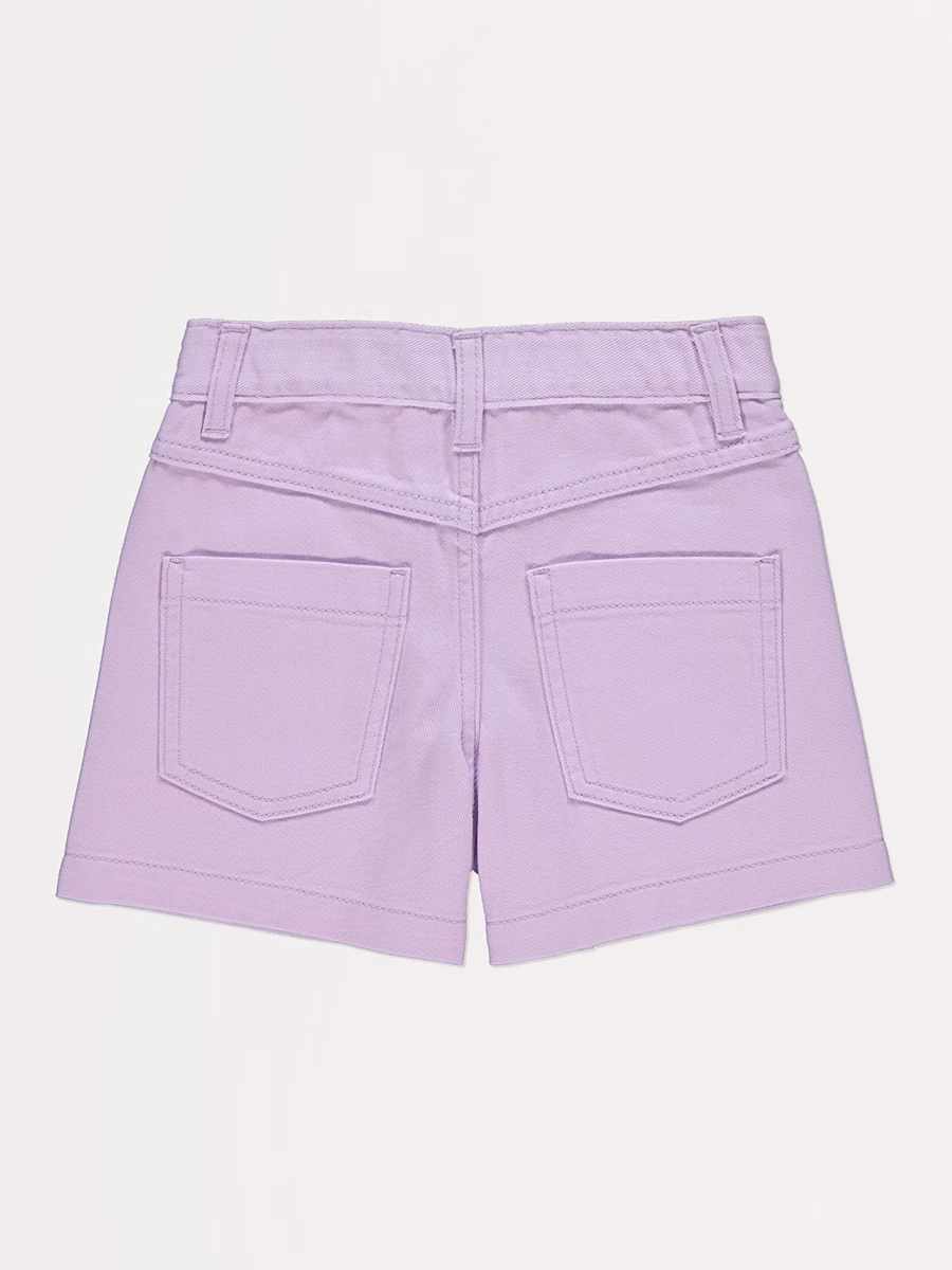 Purple Charm Print Denim Shorts detail 2