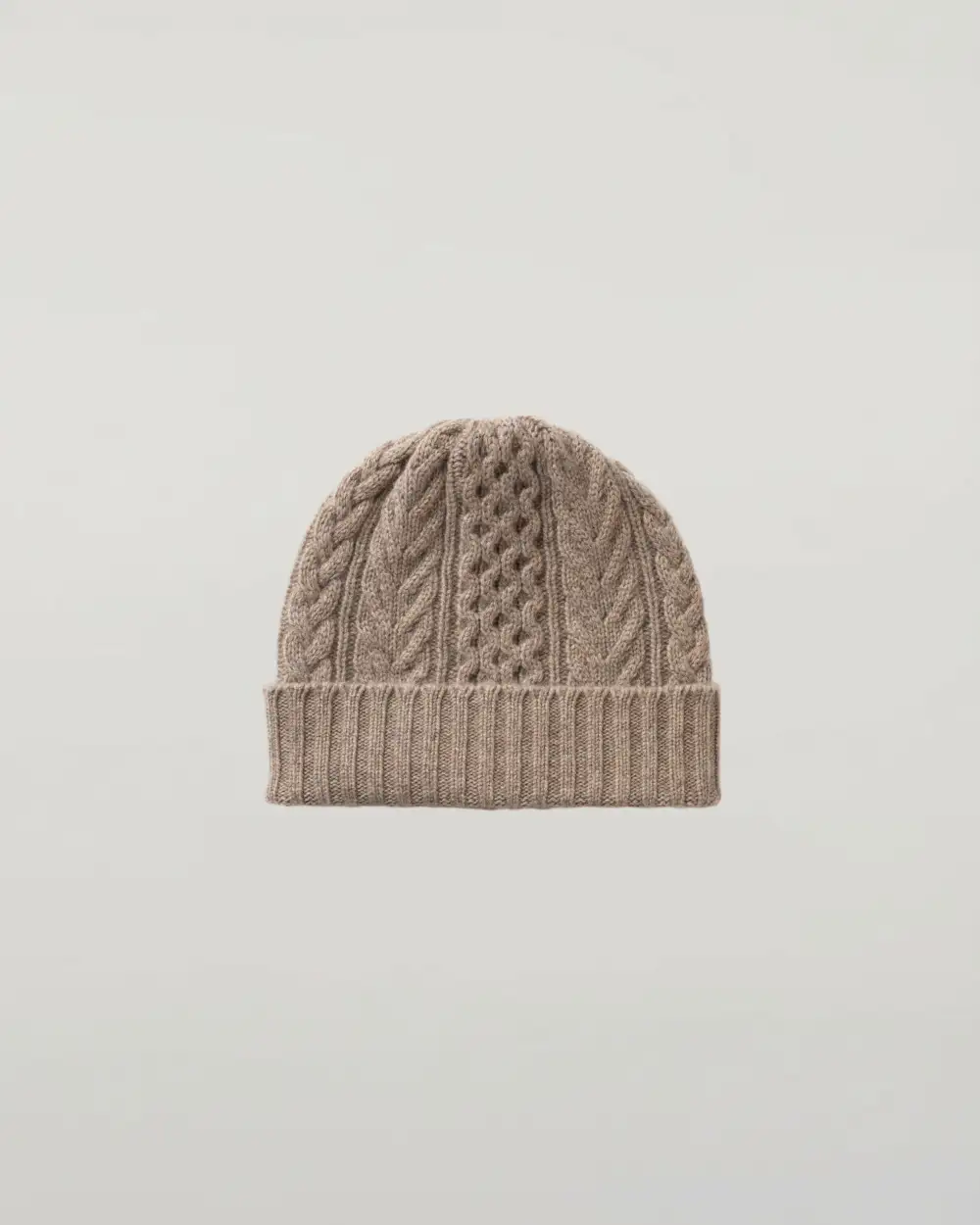 Women's Aran Cable Cashmere Beanie