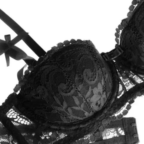 Balconette Bra with Hook-and-Eye Closure