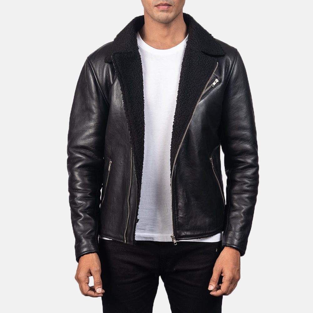 Men's Classic Leather Shearling Jacket